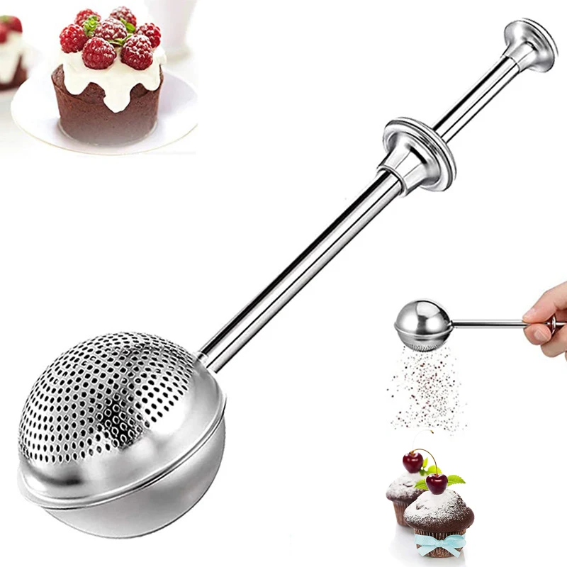 Flour Filter Spoon Baker Dusting Wand For Sugar Flour Spices  Spoon Kitchen Tool