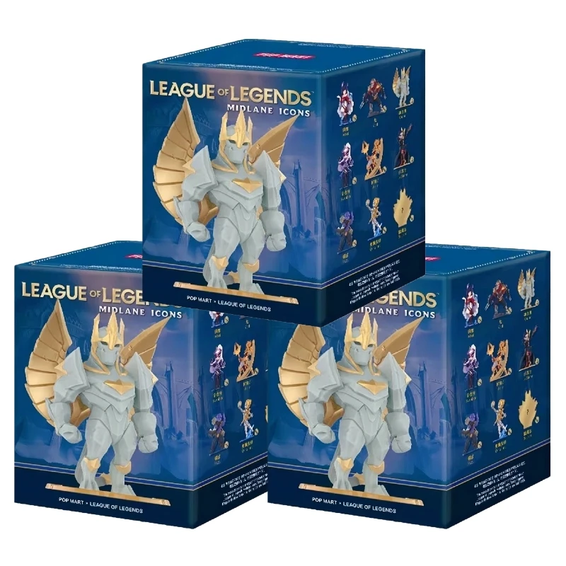 Hete nieuwe originele Popmart League Of Legends Mid Road Showdown Series verrassingsblindbox trendy speelgoed ornament blindbox cadeaus