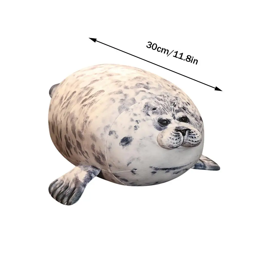 Bonito leão marinho pelúcia lance travesseiro macio recheado selo brinquedo design da vida real para festa de inauguração novidade presente