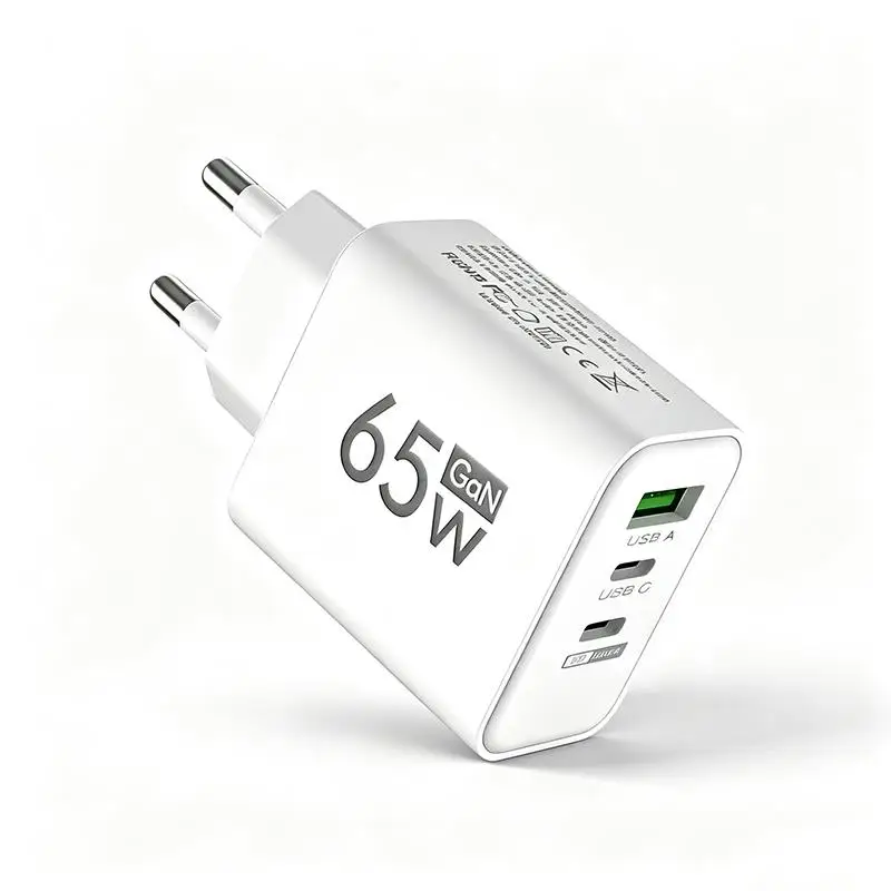 65W GaN USB Charger PD Type C Charging Phone Power Adpater For iPhone 15 14 Xiaomi Samsung EU/US Plug Wall Charger