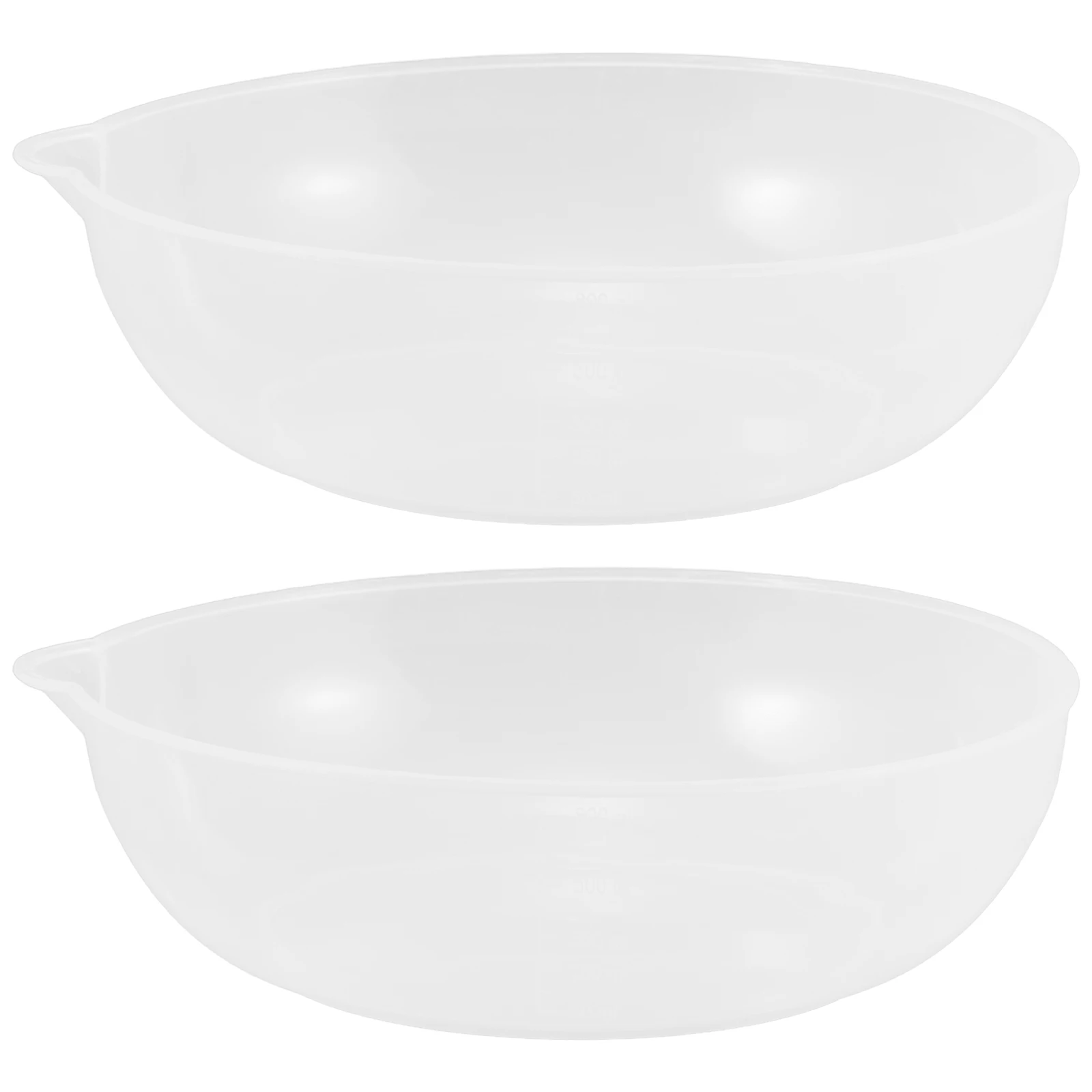 

2Pcs Kitchen Scale Tray Round Weighing Boats Reusable Plastic Large Capacity Household Weight Scale Pan Storage