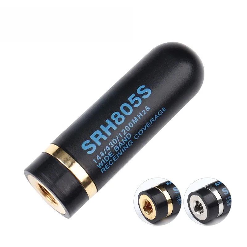 SRH805S UV Double-segment Ultra-short Mini Bullet Handheld Walkie-talkie Antenna 4.5cm