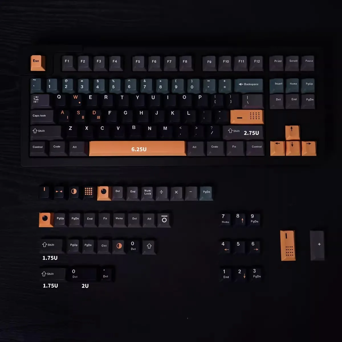 129 Keys Complete set of PBT keycaps Dye sublimation cherry Profile For mechanical keyboard keycaps Switch 61/64/68/75/87/104