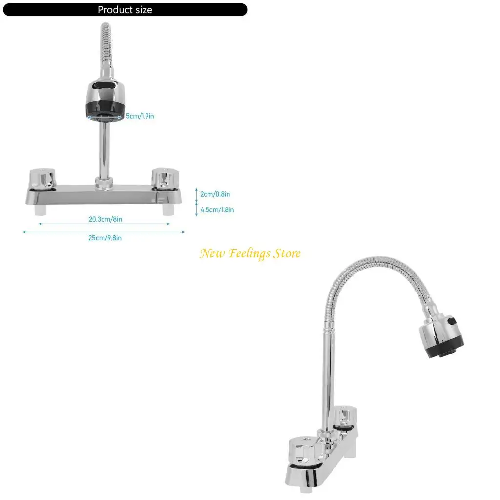 

J6BF FAUCET Гибкий 360 градусов Вращающийся двойной опрыскивание для перемещения для прицепов для путешествий