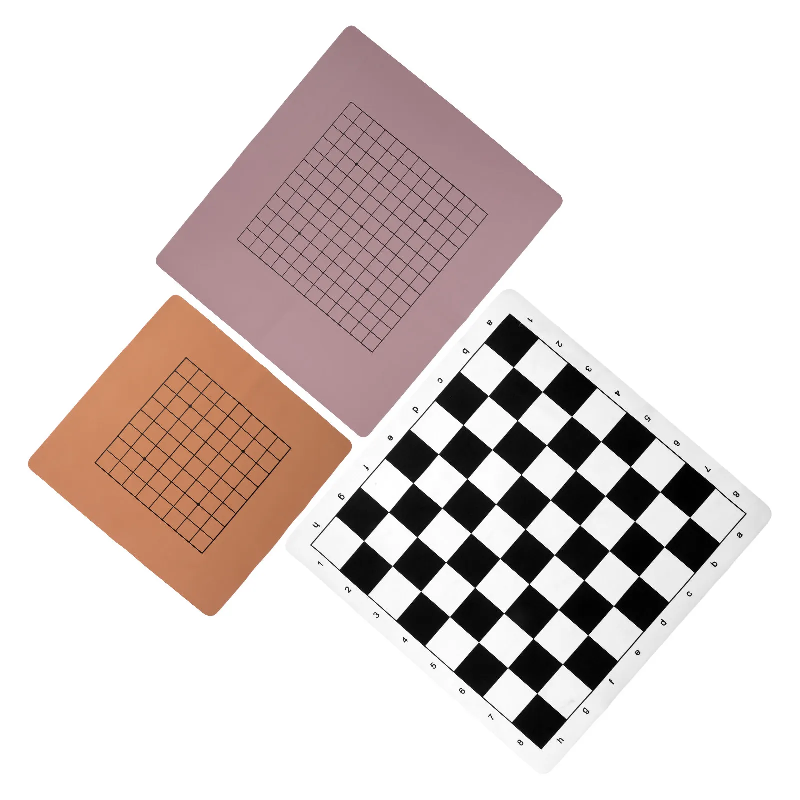 

3Pcs Foldable Double Sided Chessboard Portable Xiangqi Chessboard and with Clear Grid Lines for Outdoor Indoor Leisure