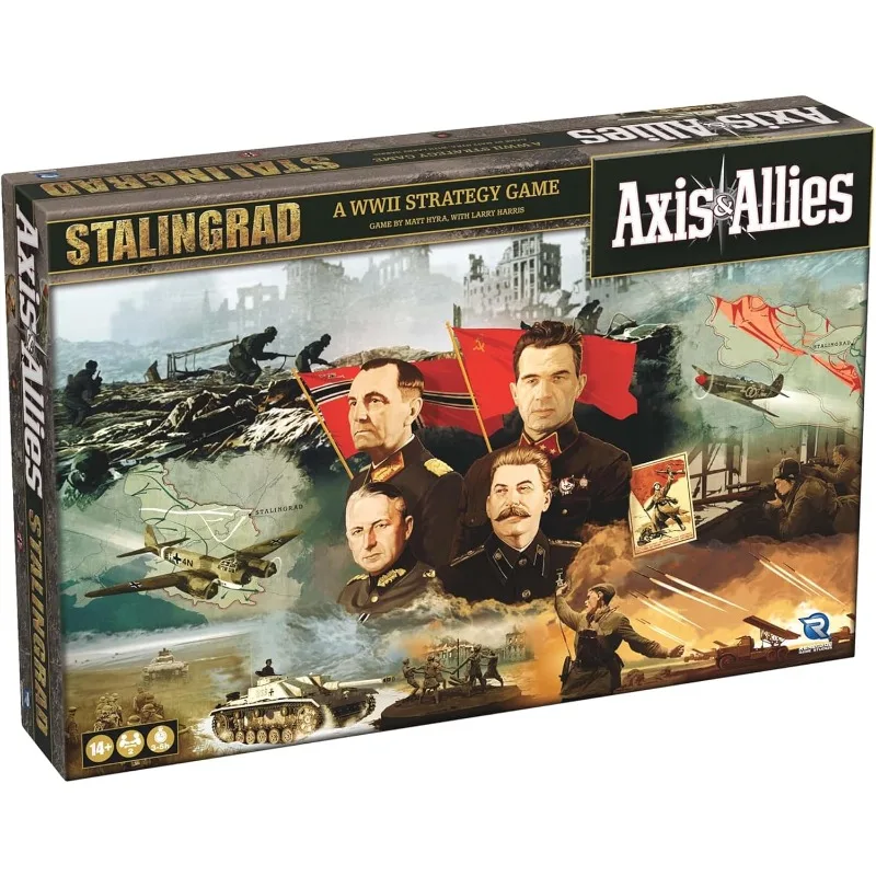 

Axis & Allies - Сталинград - Настольная стратегическая игра времен Второй мировой войны, командуйте немецкими или советскими войсками, миниатюрная военная игра, от 14 лет, 2 игрока