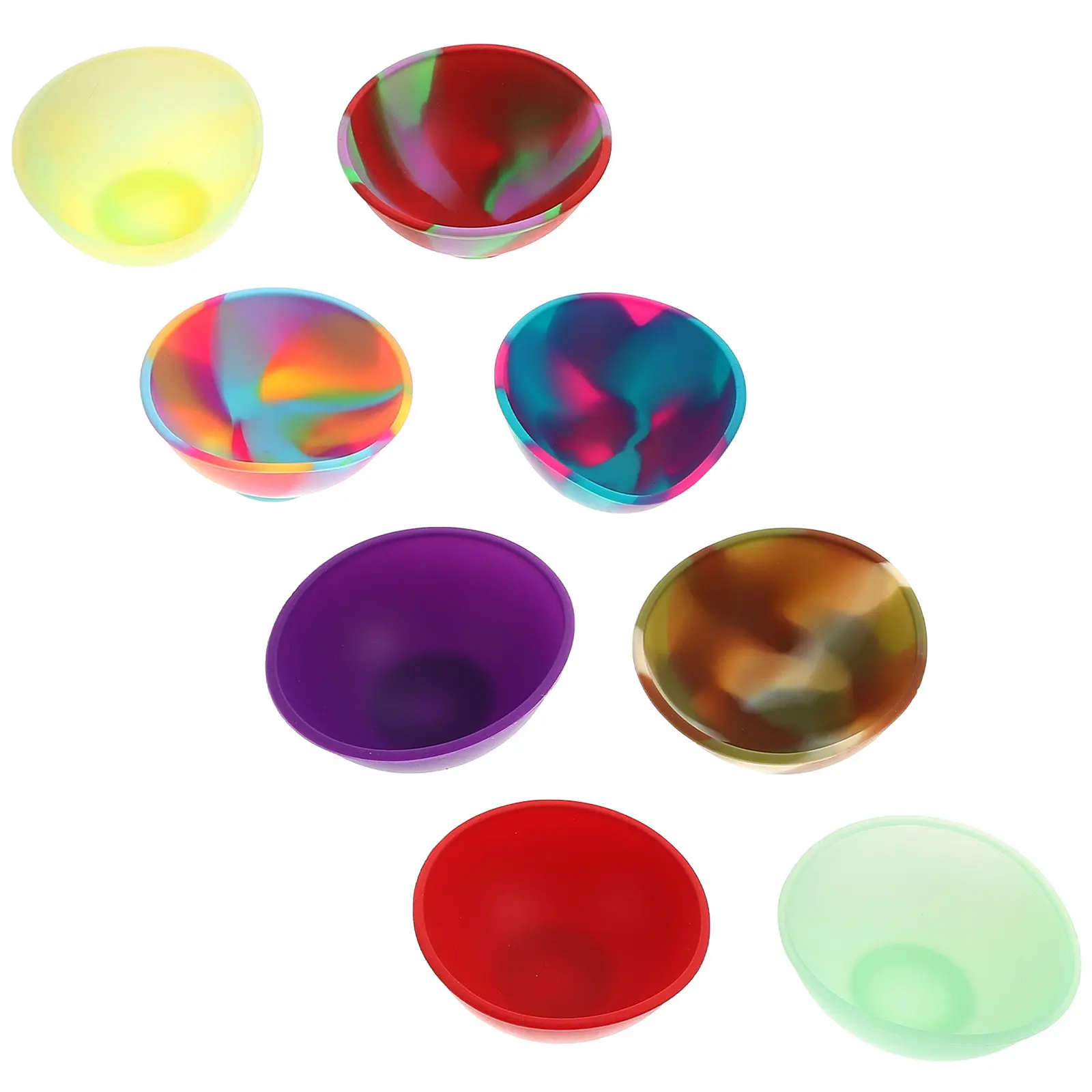 

Набор из 8 силиконовых мисок для детей и малышей - Красочные обучающие миски для кормления, тарелки для детского питания, развивающие для обеденного времени