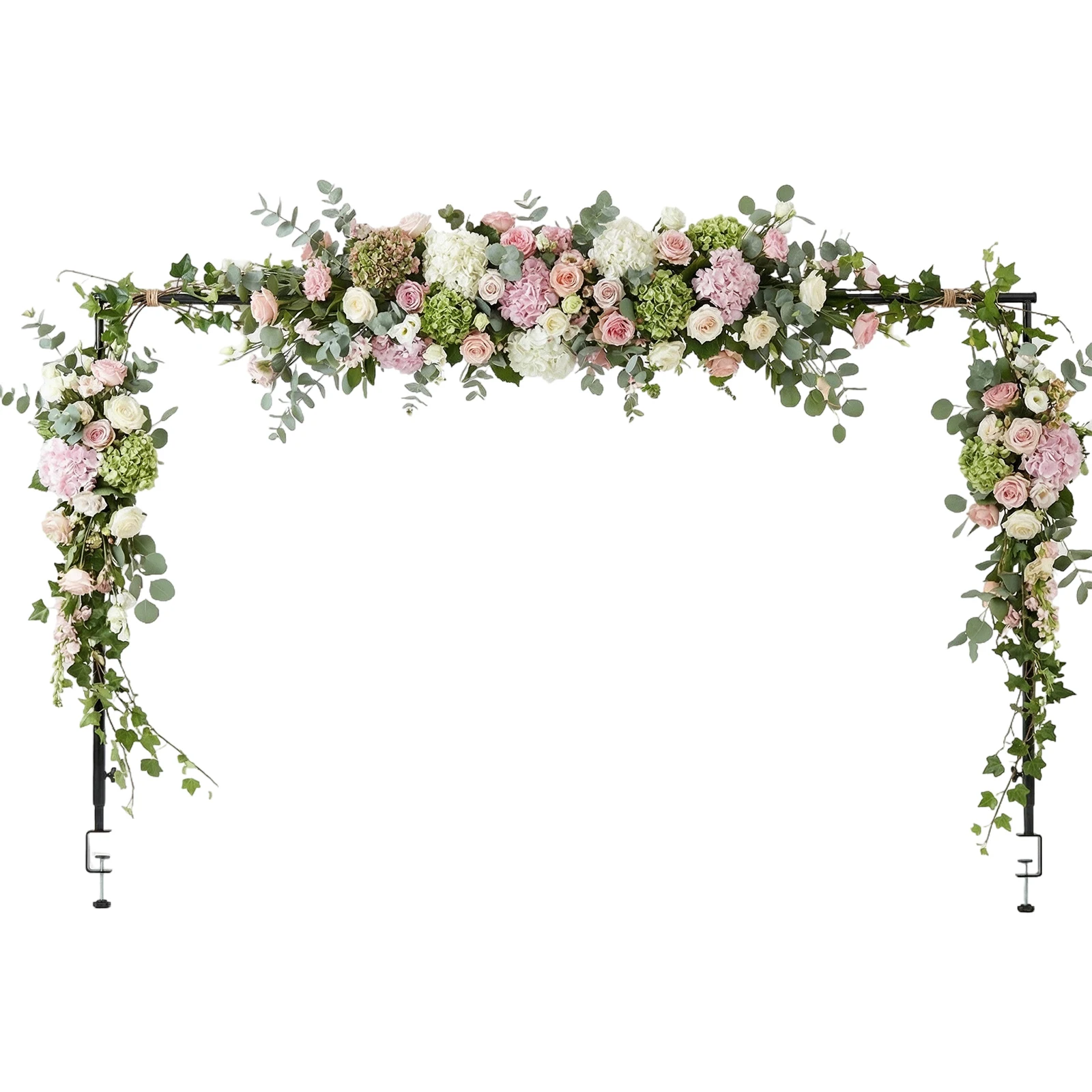 

Металлическая регулируемая стойка-арка для воздушных шаров, высота 110-140 см, длина 116-254 см, настольная подставка для фона на Рождественскую вечеринку