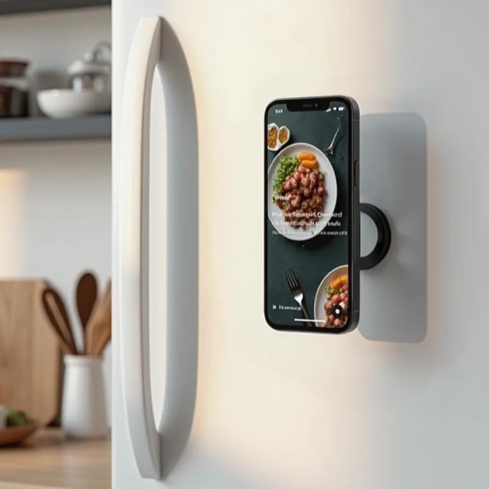 حامل هاتف مغناطيسي مزدوج، 360 درجة °   قابلة للطي لسطح المكتب المحمول MagSafe Mount واستخدام السيارة لهاتف iPhone 12/13/14/15/16