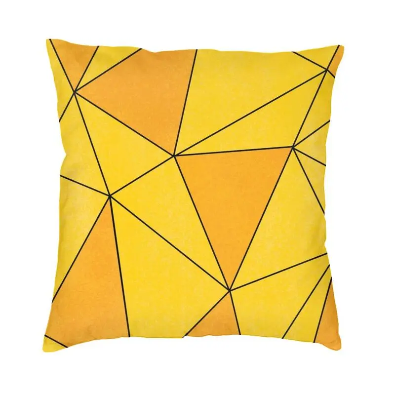 Orange And Yellow Geometric Throw Pillow Case 55*55cm for Sofa Simple Geometry Cushion Cover Square Luxury Pillowcover Cushions