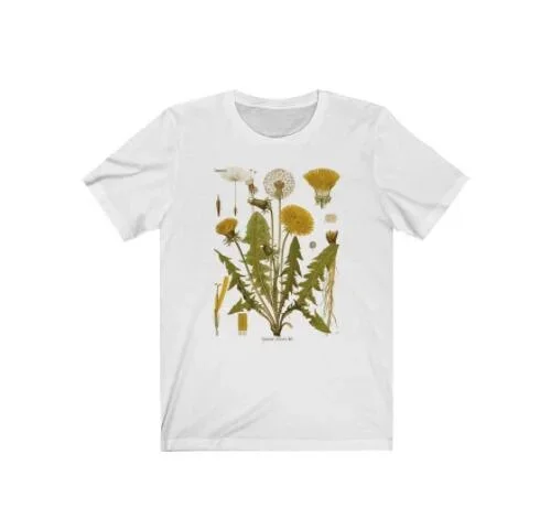 Dandelion Vintage Botanical Tshirt, Hiking TShirt, Botanical Print Shirt, Dandelion Shirt, Vintage Tee