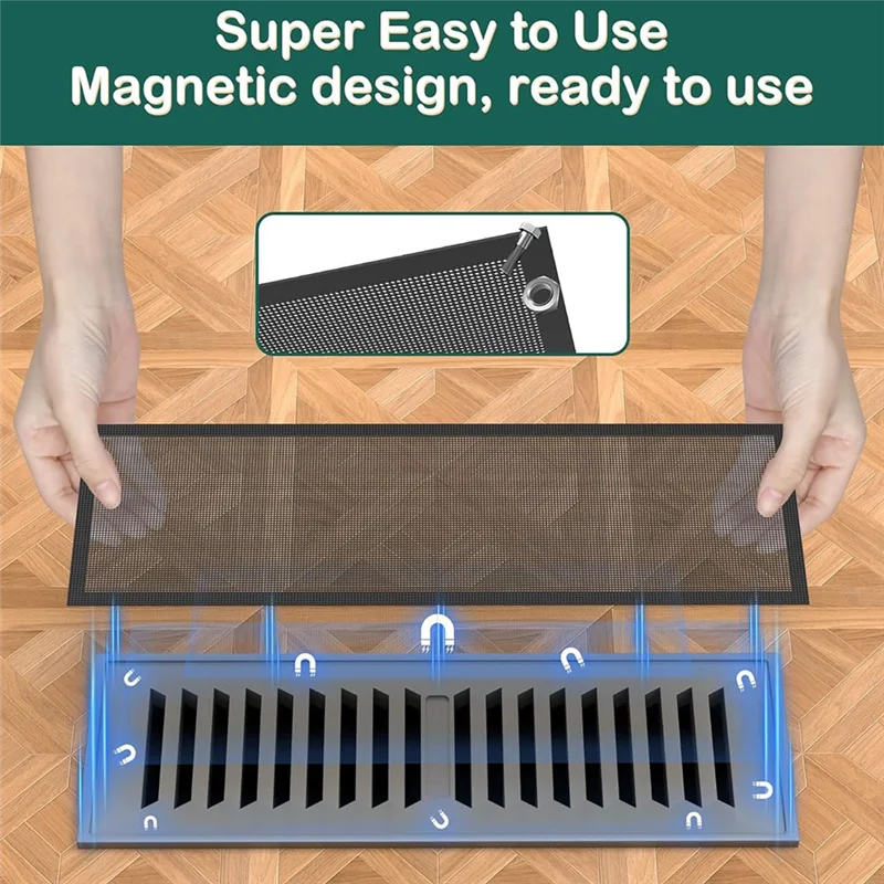 

BAAJ-магнитные чехлы для регистров, вентиляционные крышки, сетчатые вентиляционные крышки для домашнего пола, потолка, улов, мусор, волосы, насекомые