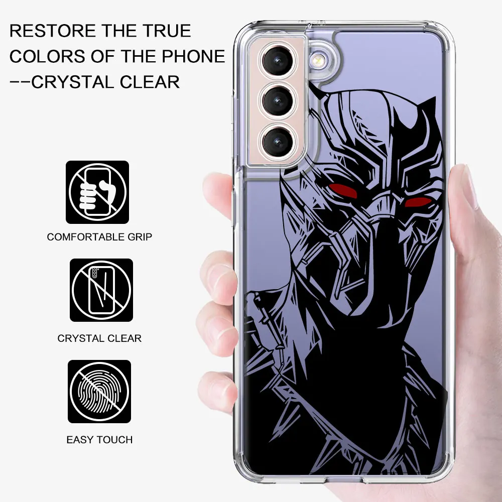 Marvel Super hero Case for Samsung Galaxy S22 S10 S21 S24 S9 S23 Ultra S20 FE S10e S8 Plus TPU Transparent Soft Phone Cover