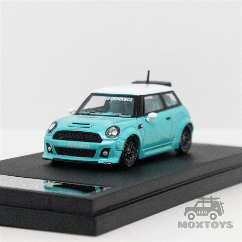 TIME MICRO 1:64 LBWK Mini Peach Pink / Blue Diecast Model Car