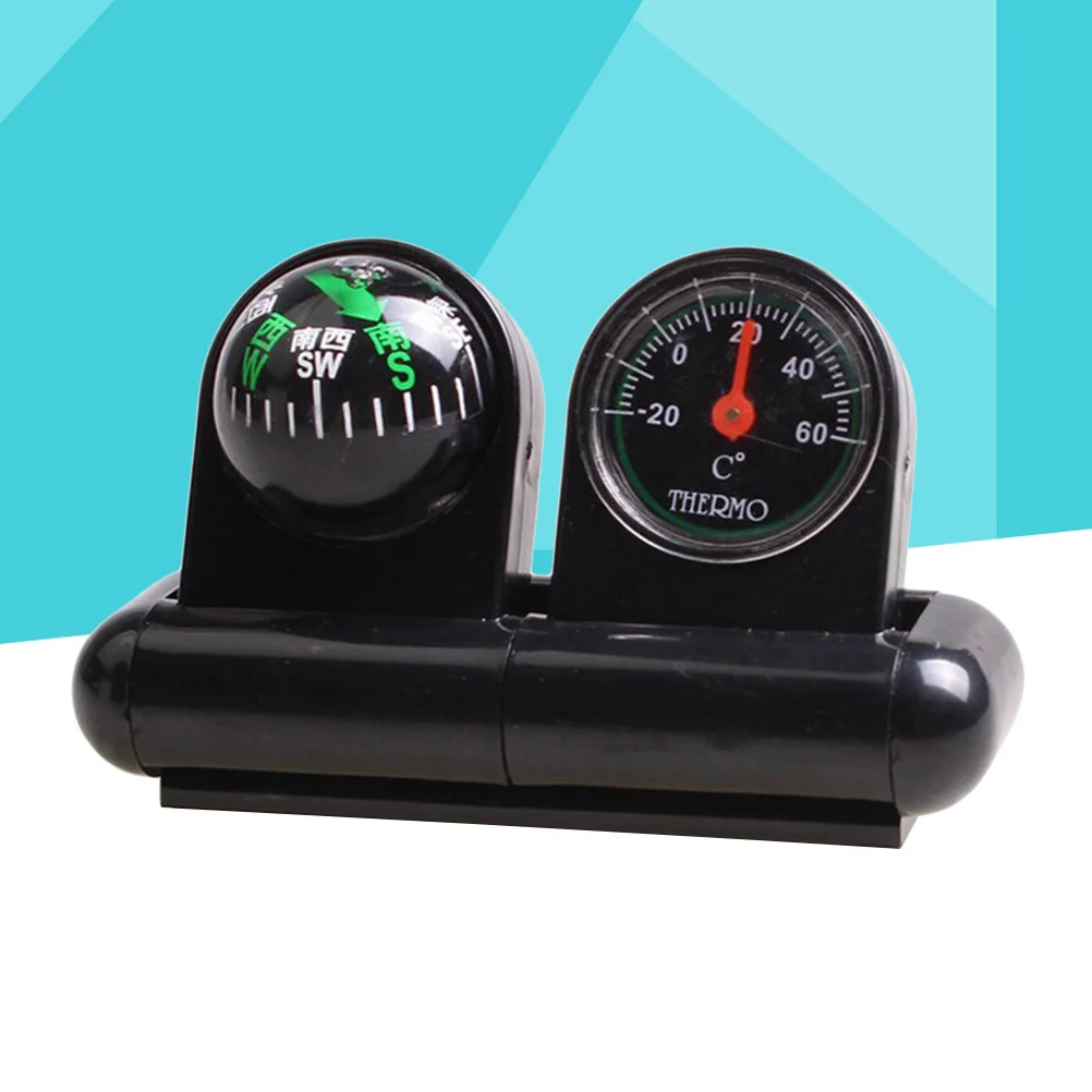 

Auto Vehicle Navigation Compass Thermometer Car Accessory Compact Easy Carry Suitable Office Travel Outdoor Instant Data