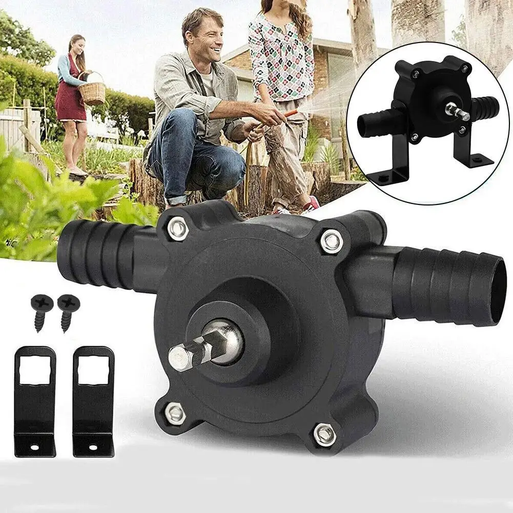 

Oil Fluid Water Pump Hand Drill Water Pump Electric Drill Pump Cordless Portable Round Shank Heavy Duty Self-Priming