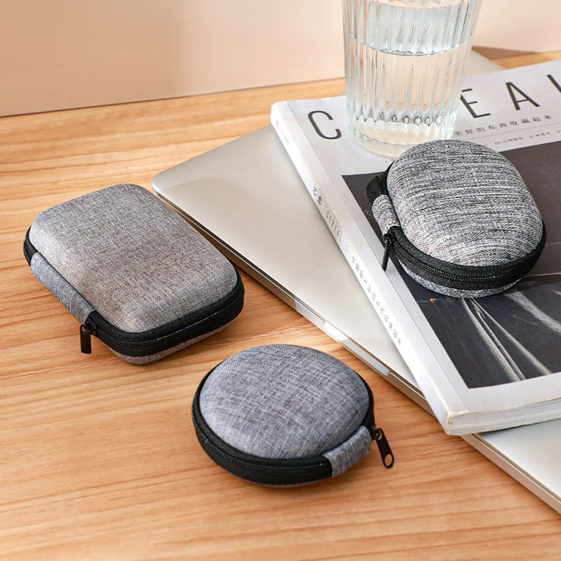 Mini Portable EVA Storage Bag Pouch Carrying Bag Zipper Earphone Case For Airpod Earphone/Phone/Charging Cable Accessories