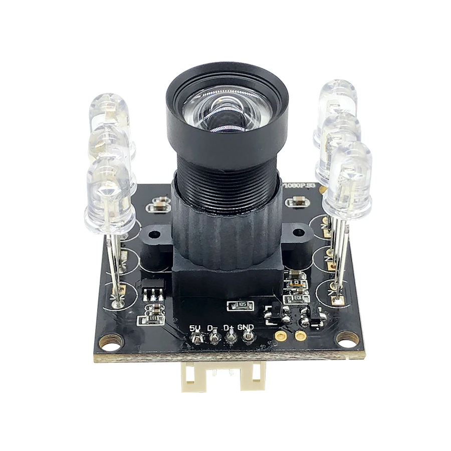 Ir 850nm led distorção zero 2mp webcam de vigilância 1080p mjpeg alta velocidade ov2710 linux uvc 30/60fps 120fps módulo de câmera usb