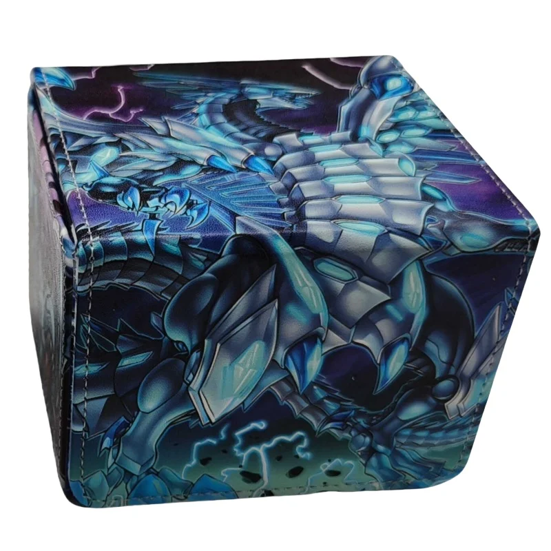 

Карта чехол Yu-Gi-Oh Blue-Eyes chaomax Dragon Master magic Diy кожаная экшн-игрушка фигурки аниме игра коллекция коробка для хранения