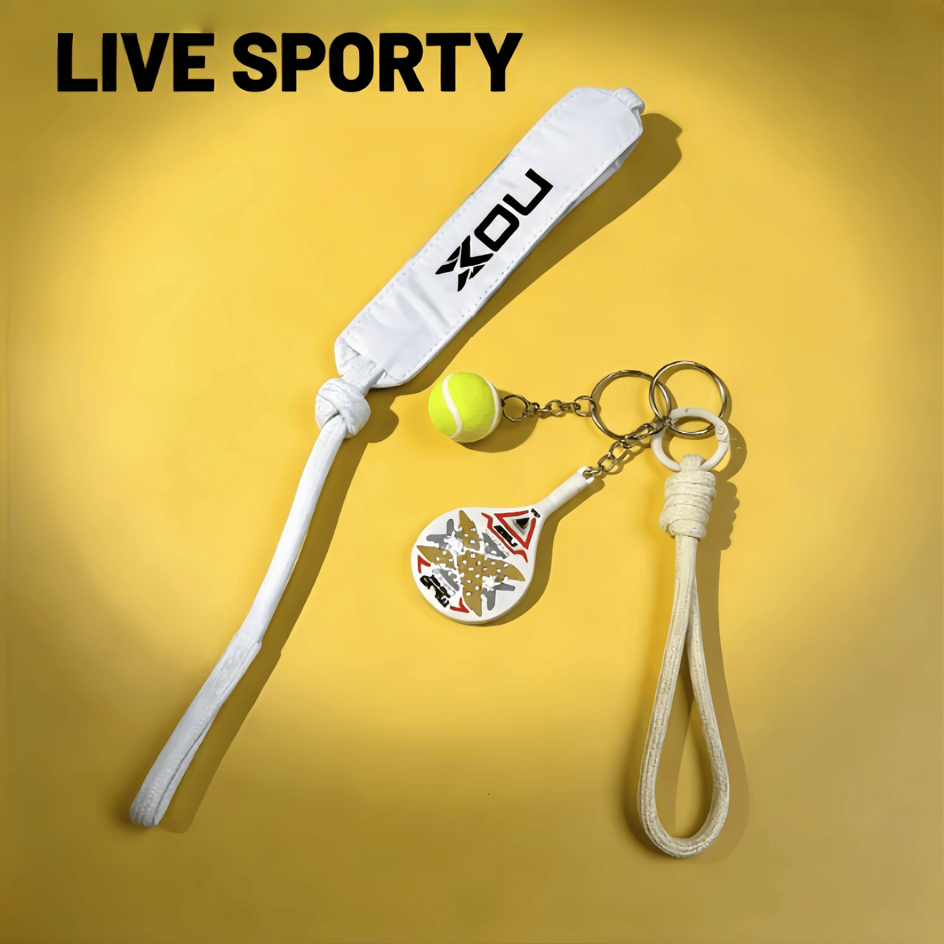 Nox Schlüsselband-Set, Anti-Verlust-Design, Niedlicher Tennis-Anhänger, Geeignet für Pendler, Praktisch und Stilvoll, Padel-Zubehör – Detail 8