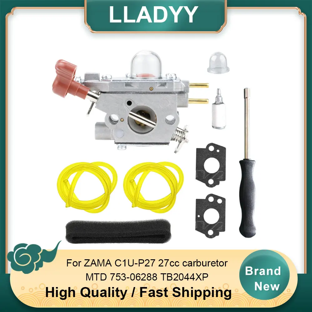 

Replacement Carburetor Kit for MTD 27cc Engine - Zama C1U-P27 Fits 753-06288 TB2044XP Models