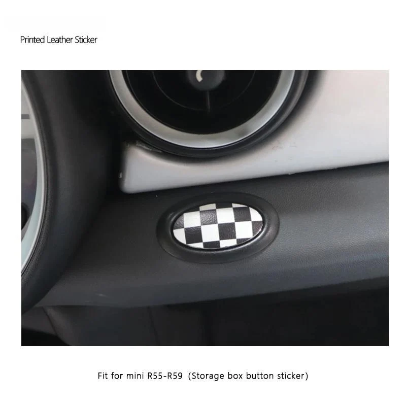 NEW Fits For MINI Cooper JCW R55 R56 R57 R58 R59 Car Co-pilot Storage Glove Box Leather Stickers Cover Styling Accessories