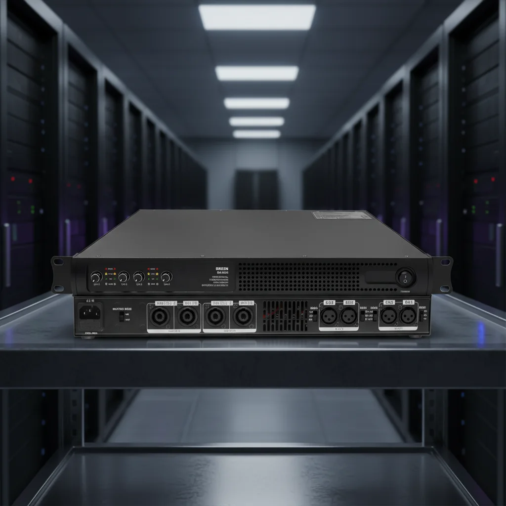 DA-4350 Standard 1U Height 4 Channel Professional 4*350W 8Ω Public Address PA Audio System Class D Digital Power Amplifier
