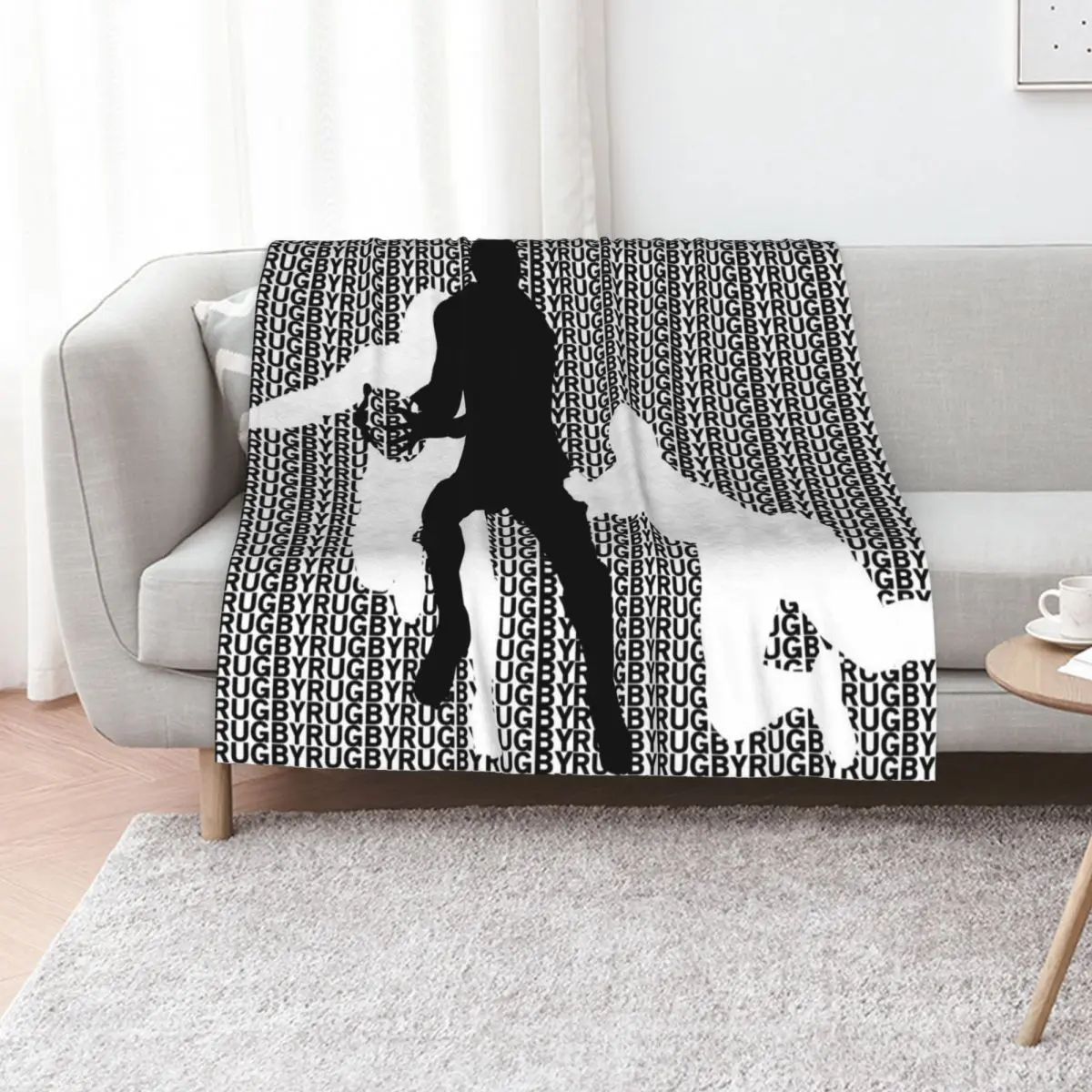 

Rugby Tackle 2 Throw Blanket blankets ands cosplay anime Nap Luxury Throw Blankets