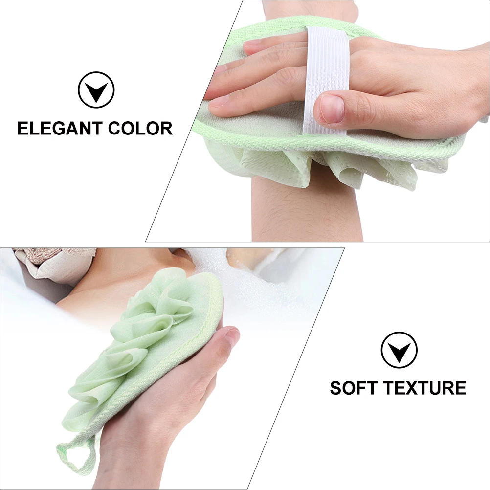 

4pcs Shower Ball Pure Flower Sponge Soft Texture Rich Bubble Comfortable Grip Easy to Use PE Mesh Material