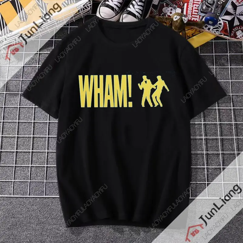 Wham!  Hip Hop Unisex Women's T-shirts, Casual Fashion Patterned Tops Choose From Life Retro 80's Party Whimsy