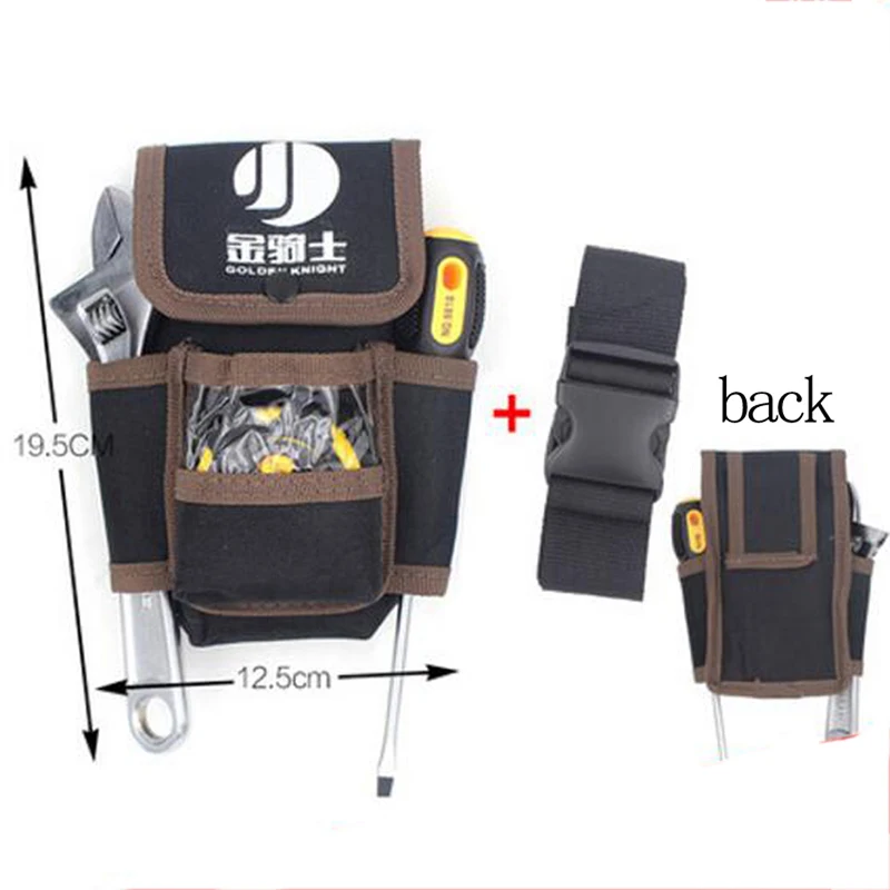 Multifunctional Electrician Tool Bag, Waterproof Oxford Tools Kit, Pockets and Waist Belt