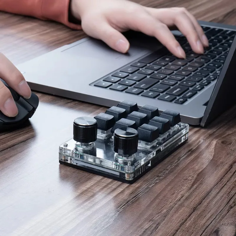 Programming Macro Knob Mechanical Keyboard With RGB Light Custom Gaming Keyboard Mini Button PS Hotswap Macropad