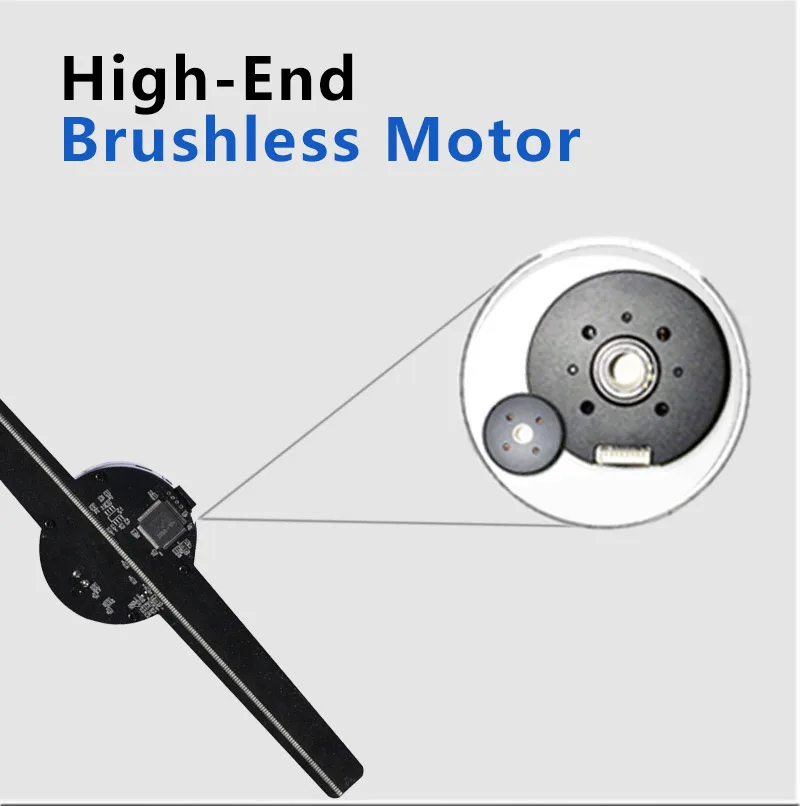 30CM WIFI 256Pcs Led 3D Hologram Logo Projector Advertising Holographic Fan For Event Rent And Shopping Mall Store