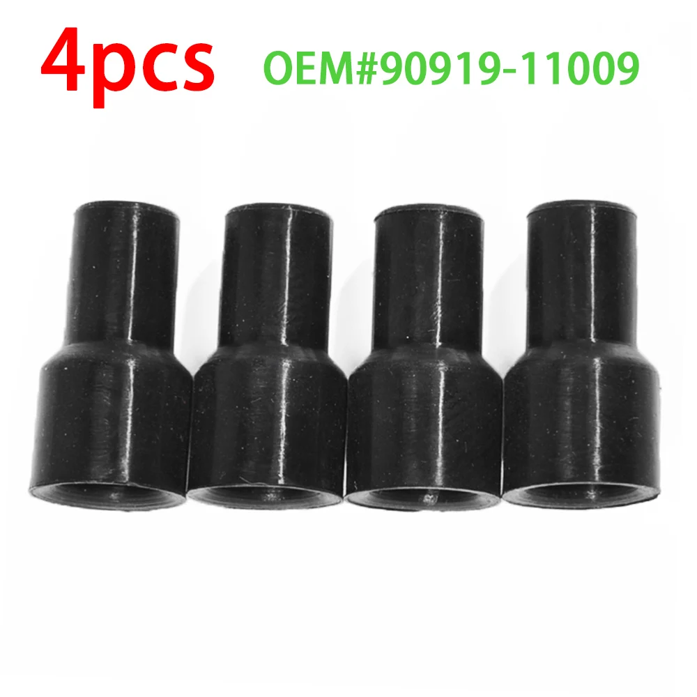 4Pcs 90919-11009 Spark Plug Cap Connector Ignition Coil Rubber Plugs Tip Cover 90919 11009 For TOYOTA YARIS VIOS CAMRY