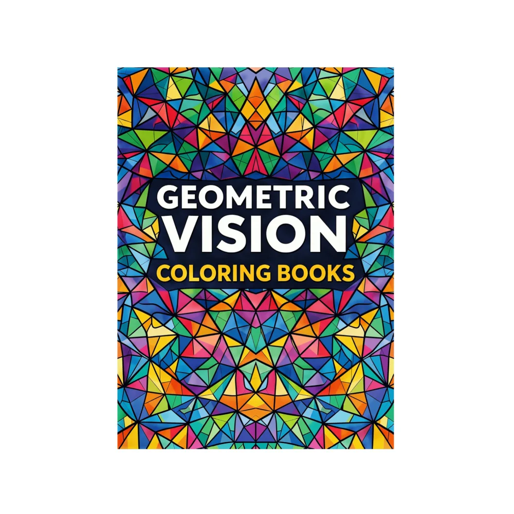 New Hot Selling A4 Geometric Vision Adult Coloring Book, Simple Doodle Drawing Fill-in Painting Book