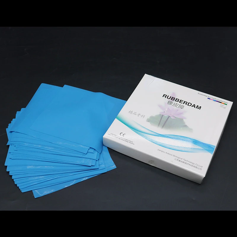 6\'\'X6\'\'36Pcs/box Non Sterile Dental Dam Natural Rubber Latex Dental Oral Rubber Dam High Quality Dental Material