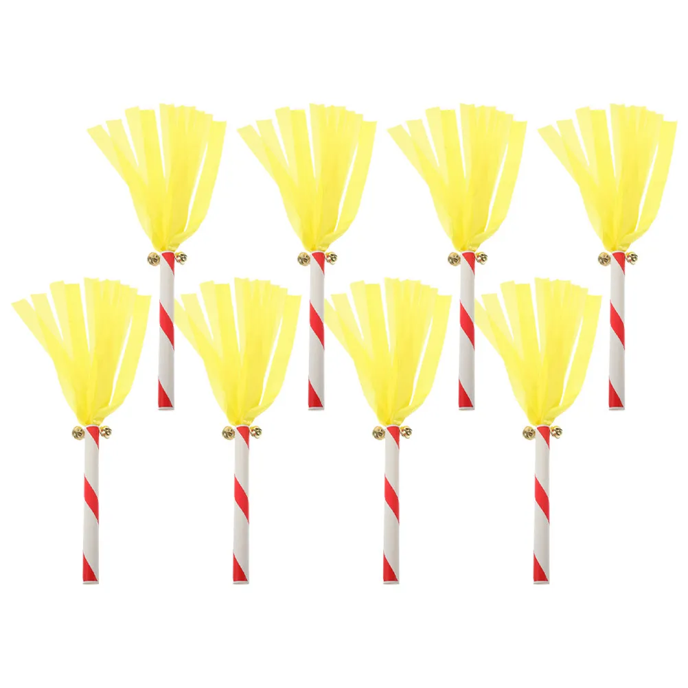 

8Pcs PVC Cheerleading Pompoms Sticks Lightweight Reusable Shiny Boom Sticks for Sports Events Dance Competitions Party Favors