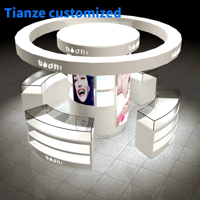 (Customized) custom perfume display mall kiosk perfume shop display showcase