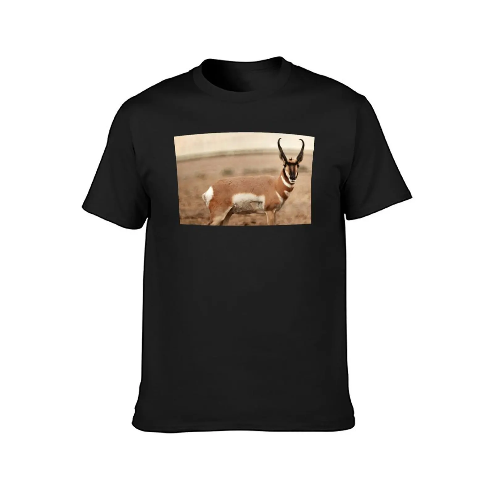 Pronghorn Antelope T-Shirt vintage plus size tops quick drying t shirts men