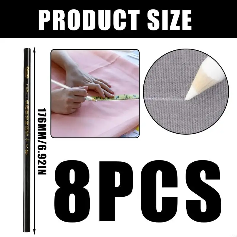 G8TA 8pcs قلم القلم الرصاص لخياطة الملابس ، قلم رصاص ملون.
