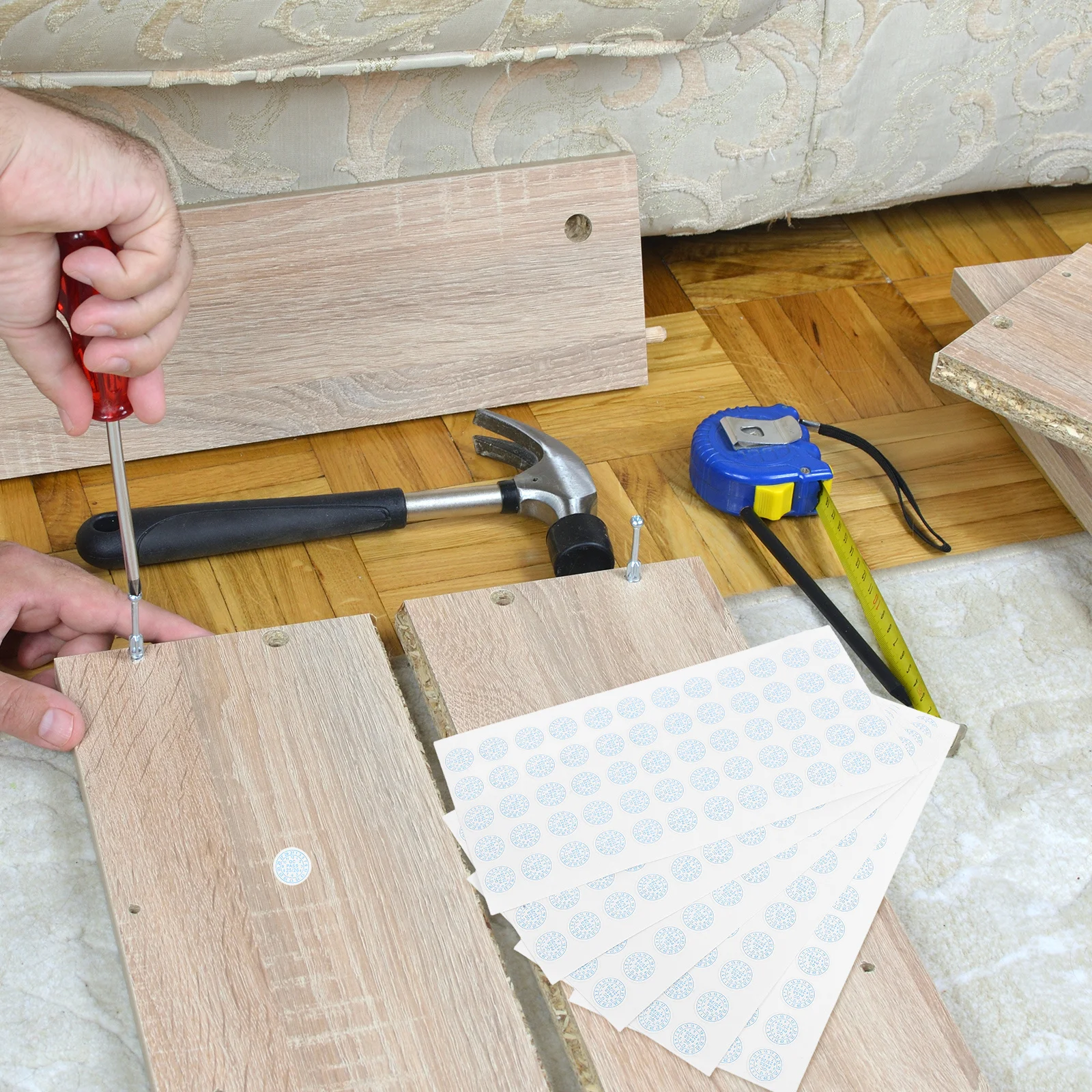 

5 листов, наклейки с контролем качества тамперов, клейкие предупреждающие уплотнительные наклейки для электроники, мебели, безопасности