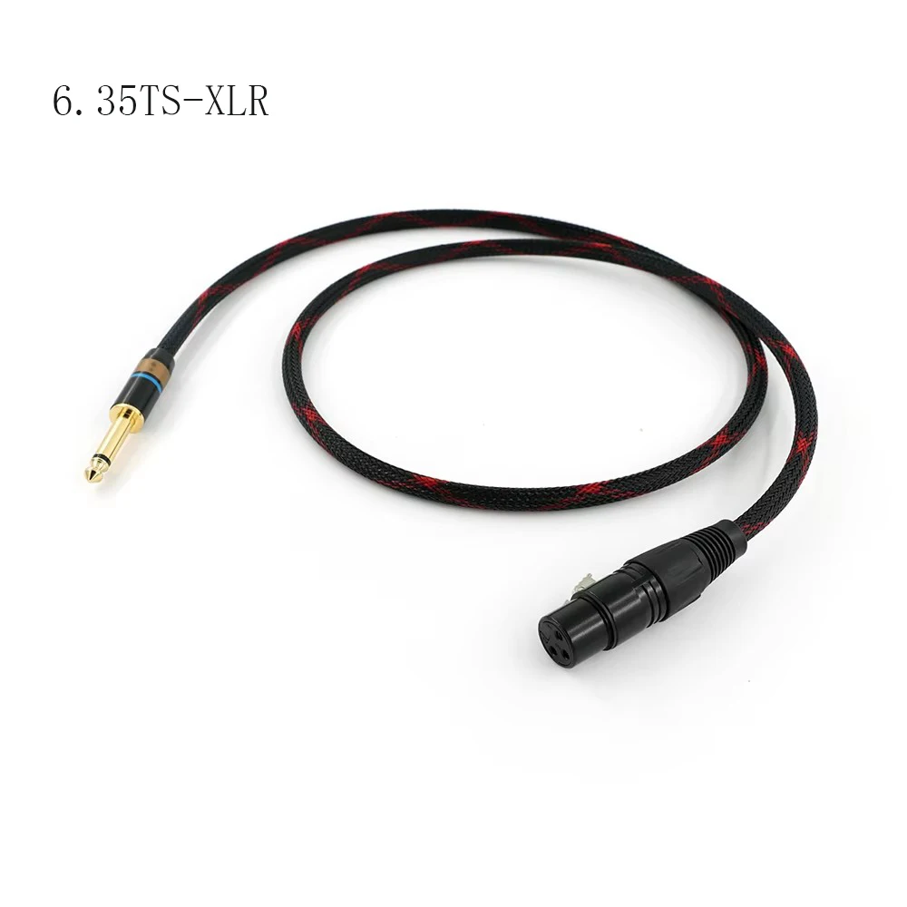 

Muttersbach microphone cable XLR 3-pin to socket 6.5mm TS microphone lead auxiliary wire for amplifier AMP