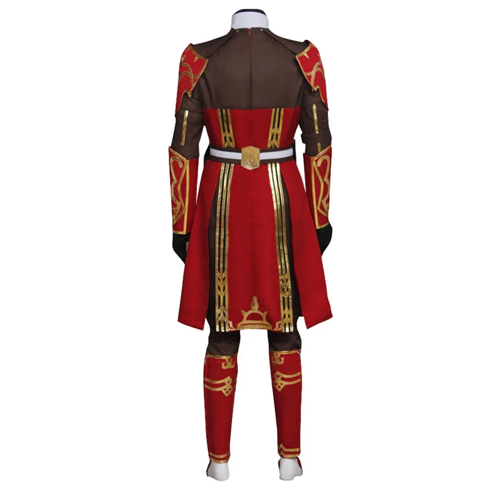 Game FF14 Red Mage Cosplay Kostuum Mannen Rode Pakken Volledige Sets met Hoed Halloween Party Outfits