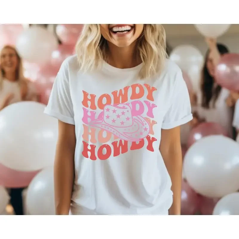 Howdy Bachelorette Party T Shirt Bridal Bridesmaid Bride To Be Wedding Bachelor Retro Bach