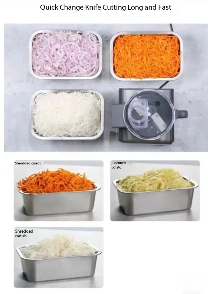 Mesin Pemotong dan Pengiris Sayuran Stainless Steel Multifungsi Komersial dan Rumah Tangga