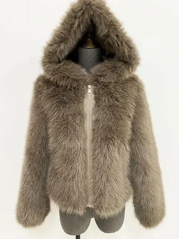 10 best sales महिलाओं के लिए सफेद फर कोट - №3