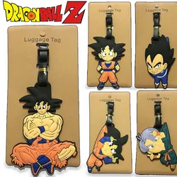 Dragon Ball Son Goku Cartoon Anime Silica Gel Luggage Tag for Suitcase Baggage Handbag Tags Travel Bag Luggage Tag Birthday Gift