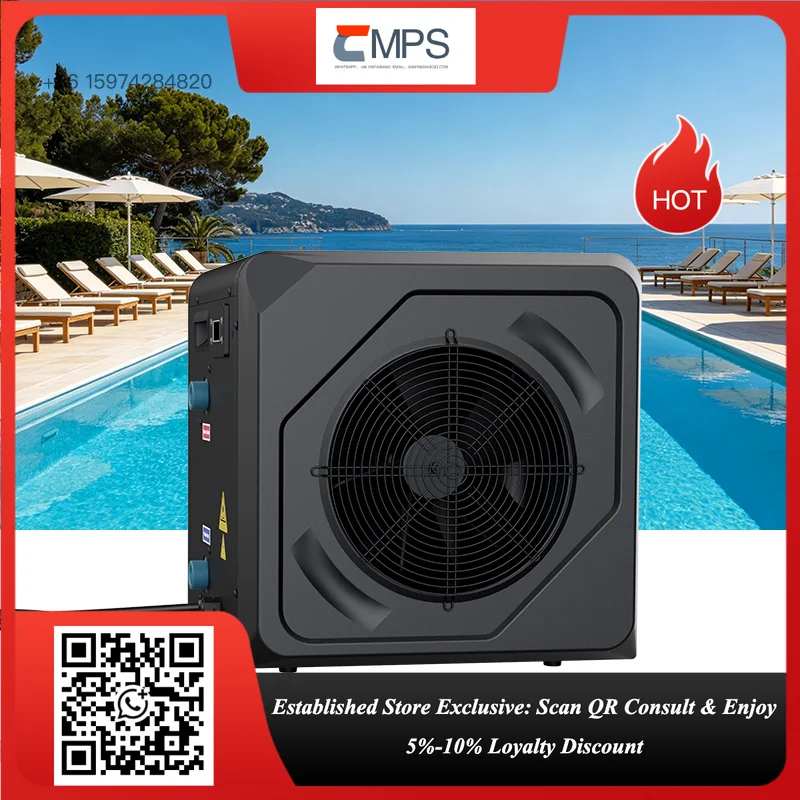 Mini Swimming Pool Heat Pump Electric Plastic R32 Tankless Household Use, Contact Us To Confirm Heating Power Before Order