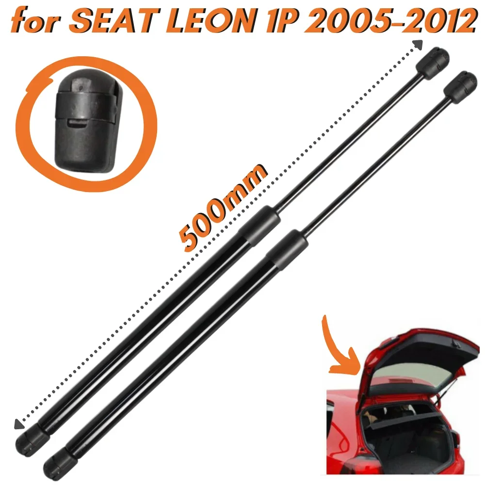 Qty(2) rozpórki bagażnika do Seat Leon 1P MK2 Hatchback 2005-2012 500mm 1P082755 0 tylna klapa siłowniki rozruchowe amortyzatory