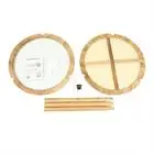 2-х ярусный круглый журнальный столик 54*54*50 см деревянный стол для гостиной комнатный торцевой столик отдельно стоящий